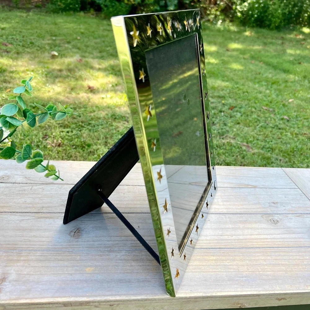 Celestial Star and Moon Silver and Glass Picture Frame | 8x10